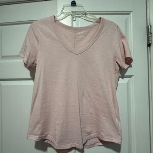 GAP Pink V-Neck Short Sleeve T-Shirt